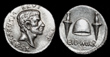 Brutus Denarius Rome 85-42 BC fine silver replica coin Brutus Denarius Rome 85-42 BC fine silver replica coin